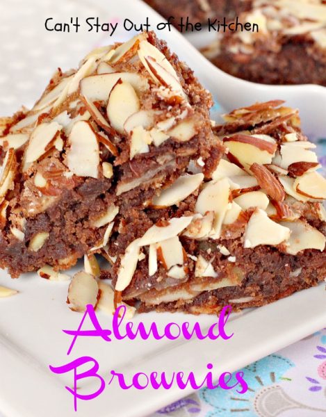 Almond Brownies | Can't Stay Out of the Kitchen