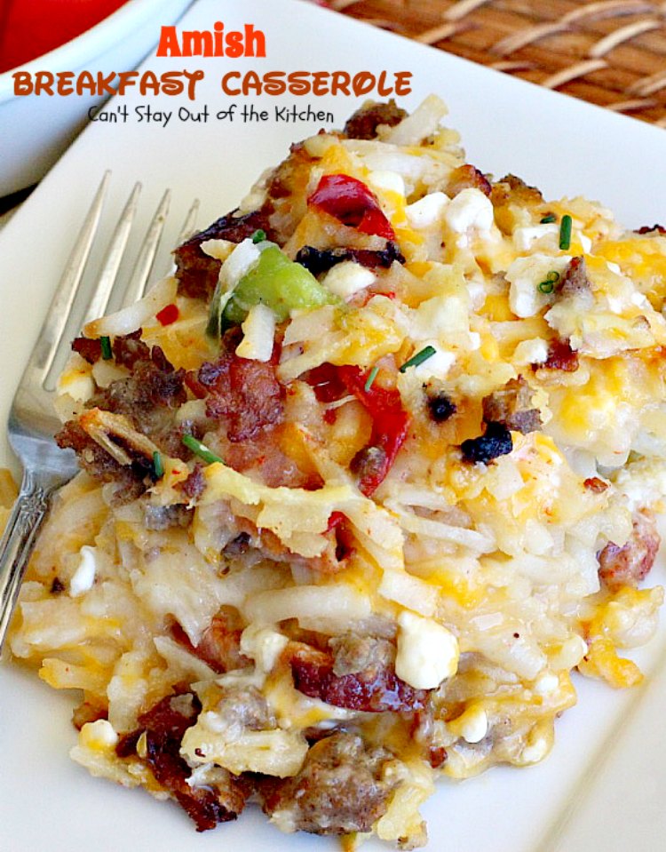 Amish Breakfast Casserole - Can't Stay Out of the Kitchen