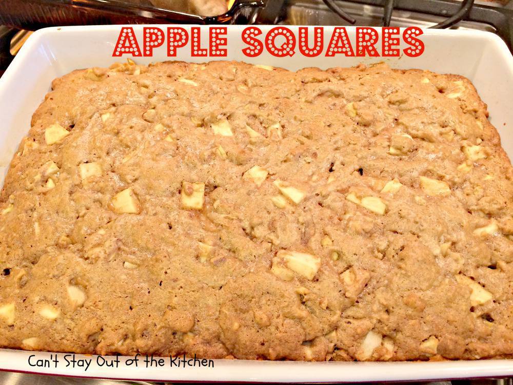 Apple Squares Can't Stay Out of the Kitchen
