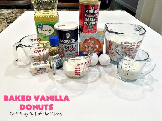 Baked Vanilla Donuts | Can't Stay Out of the Kitchen | Wow your #Thanksgiving or #Christmas #breakfast guests with these spectacular homemade #donuts. They are glazed 3 times in vanilla icing before adding #sprinkles. I made them a day in advance & they were still heavenly. #holiday #holidaybreakfast #ThanksgivingBreakfast #BakedDonuts #ChristmasBreakfast #vanilladonuts