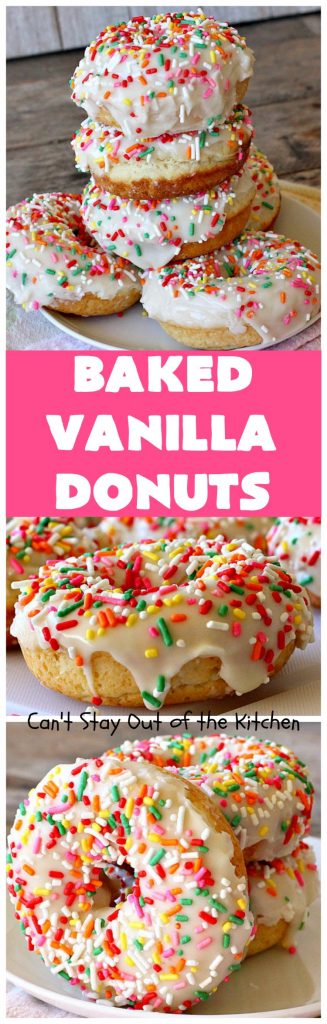 Baked Vanilla Donuts | Can't Stay Out of the Kitchen