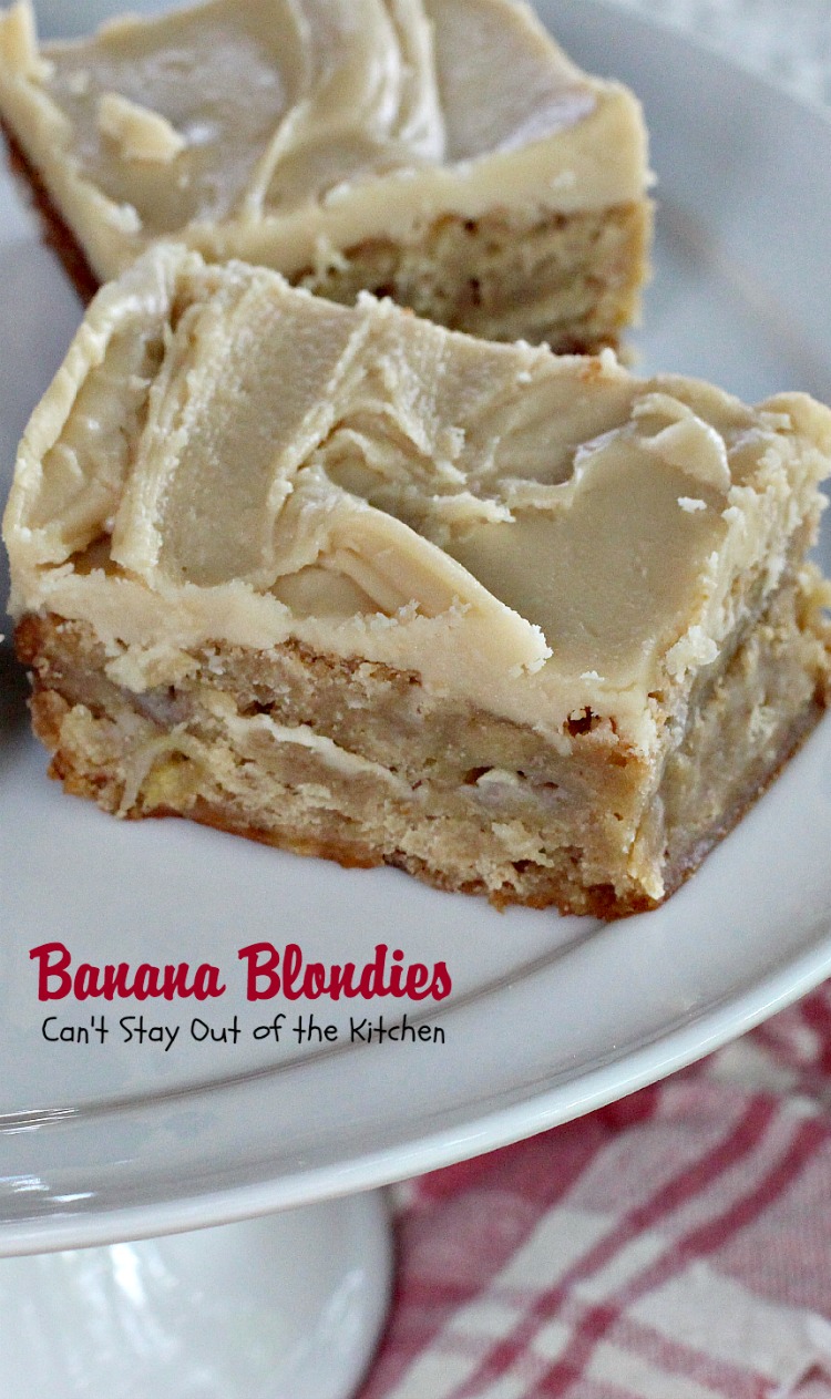 Banana Blondies - Can't Stay Out of the Kitchen