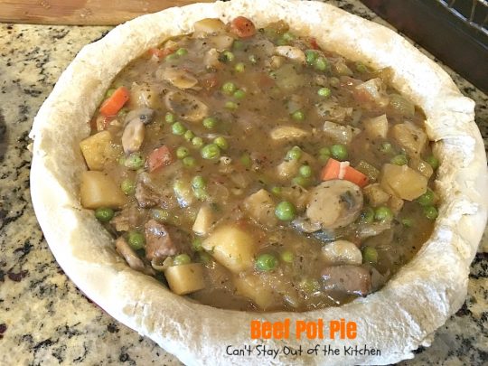 Beef Pot Pie | Can't Stay Out of the Kitchen | the most succulent and amazing #beefpotpie ever! You won't want to make any other recipe after trying this! #beef #potpie