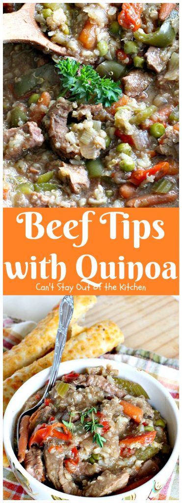 Beef Tips with Quinoa | Can' t Stay Out of the Kitchen