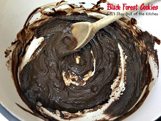 Black Forest Cookies| Can't Stay Out of the Kitchen | these fabulous #cookies are reminiscent of #blackforestcake. They are incredibly delicious & a great #dessert for #holiday baking or #Valentine'sDay.
