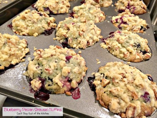Blueberry Pecan Streusel Muffins | Can't Stay Out of the Kitchen | most scrumptious, delectable #blueberry #muffins ever! #breakfast