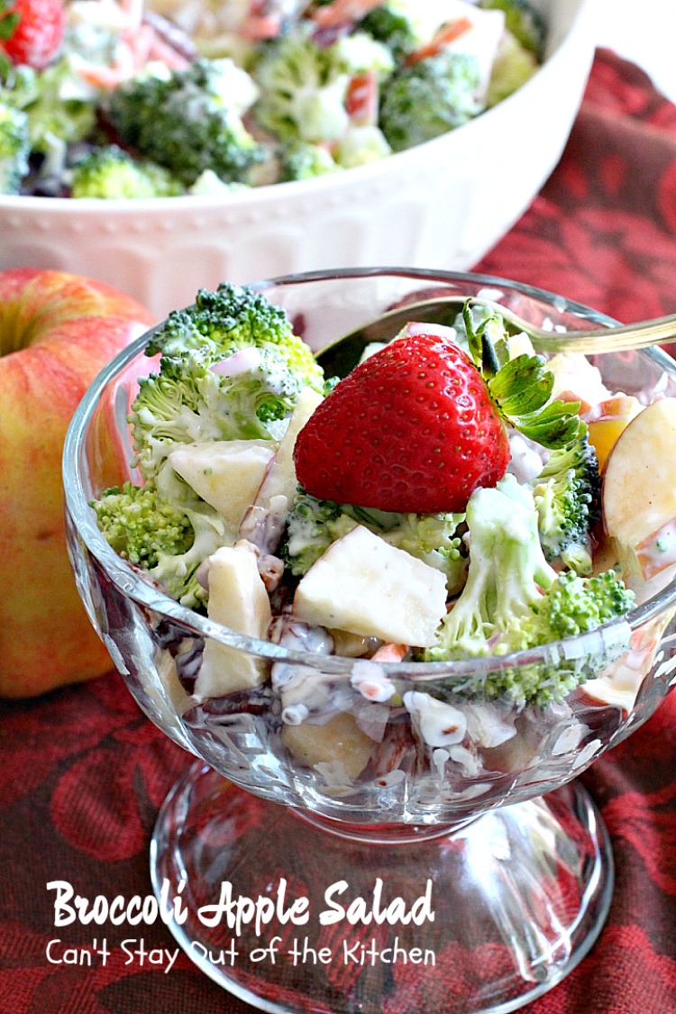 Broccoli Apple Salad - Can't Stay Out of the Kitchen