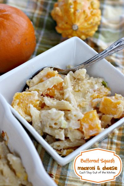 Butternut Squash Macaroni and Cheese | Can't Stay Out of the Kitchen | we LOVED this amazing #Mac&Cheese #pasta. #butternutsquash adds a very subtle sweetness that's quite wonderful. #cheese