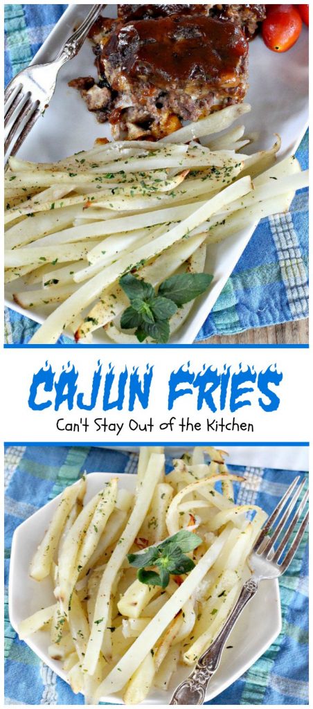 Cajun Fries | Can't Stay Out of the Kitchen | these amazing oven-baked #fries have amazing flavor from #cajun seasoning. #glutenfree #vegan