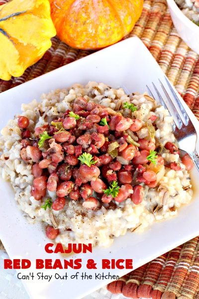 Cajun Red Beans and Rice | Can't Stay Out of the Kitchen | this fabulous #RedBeansandRice #recipe is absolutely mouthwatering & perfect for fall and winter nights. It's hearty, filling & totally satisfying. #redbeans #rice #ham #pork #glutenfree #Cajun