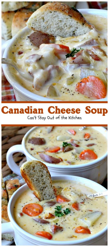 Canadian Cheese Soup | Can't Stay Out of the Kitchen | the BEST #ham and #cheese #soup you'll ever eat. One of my favorite comfort foods.