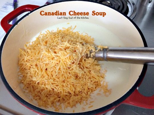 Canadian Cheese Soup | Can't Stay Out of the Kitchen | the BEST #ham and #cheese #soup you'll ever eat. One of my favorite comfort foods. 