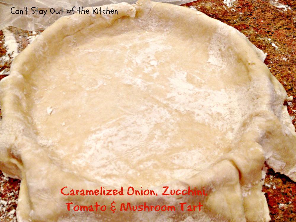 Caramelized Onion, Zucchini, Tomato and Mushroom Tart Can't Stay Out