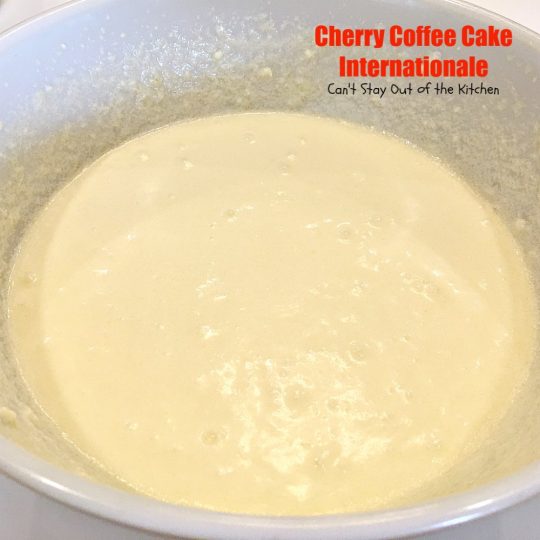 Cherry Coffee Cake Internationale | Can't Stay Out of the Kitchen | this is one of our favorite #coffeecakes. Great #breakfast treat for #MemorialDay, #Father'sDay or any other #holiday. #cherries