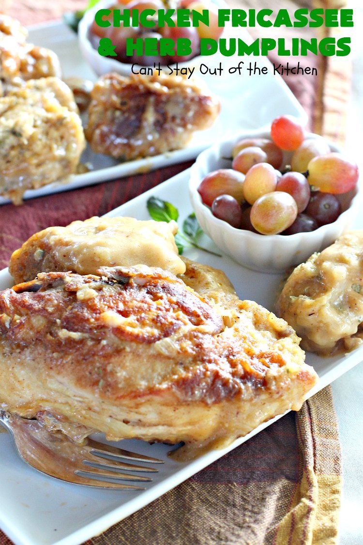 Chicken Fricassee And Herb Dumplings Can T Stay Out Of