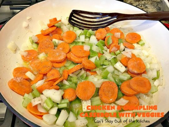 Chicken and Dumpling Casserole with Veggies | Can't Stay Out of the Kitchen | this amazing #chicken #casserole magically makes it's own #noodles as it bakes. It's an awesome #recipe that everyone loves. #carrots #peas #corn
