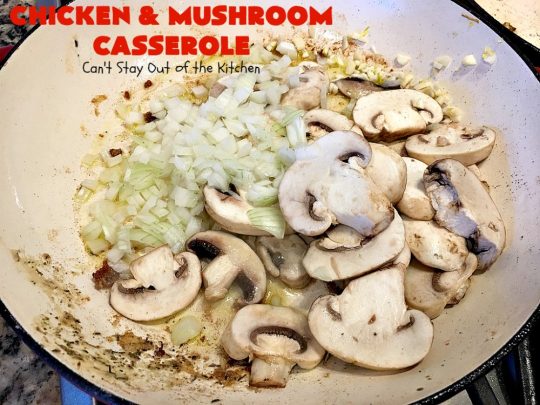 Chicken and Mushroom Casserole | Can't Stay Out of the Kitchen | this is a fantastic #chicken #casserole #recipe that has a delicious gravy with onions, #mushrooms & garlic. It's seasoned to perfection and wonderful for #holiday or company dinners. #glutenfree