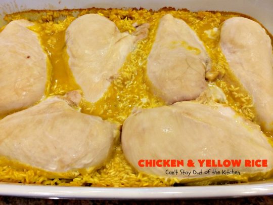 Chicken and Yellow Rice | Can't Stay Out of the Kitchen | this fantastic 4-ingredient #chicken entree is so easy to make. Delicious and kid-friendly, too. #rice