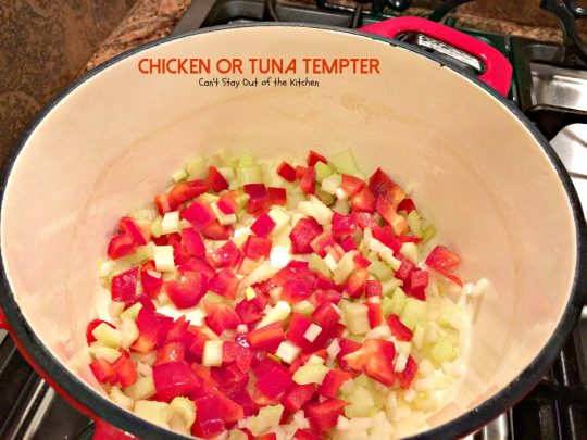 Chicken or Tuna Tempter | Can't Stay Out of the Kitchen | this scrumptious #casserole is great with leftover #chicken #turkey or #tuna. #noodles