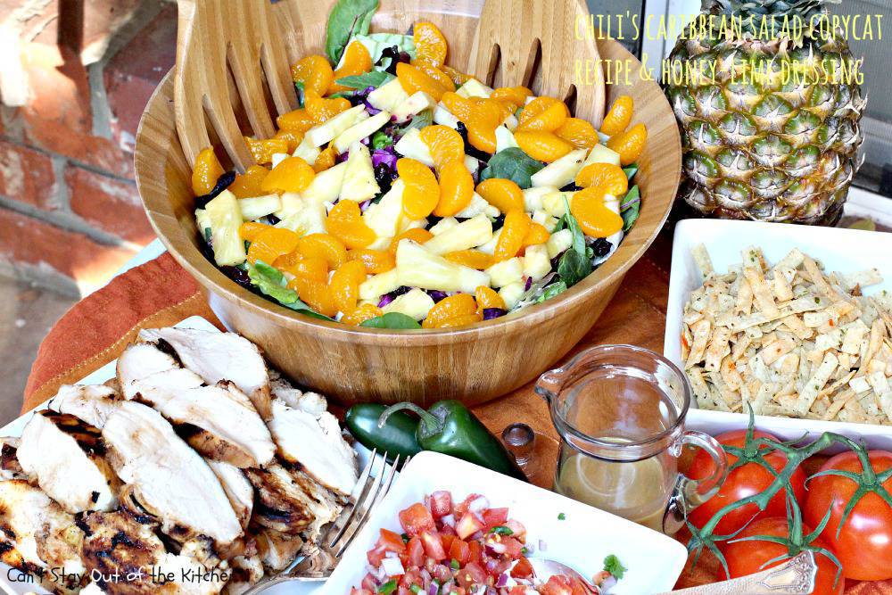 Chili's Caribbean Salad Copycat Recipe & HoneyLime Dressing Can't