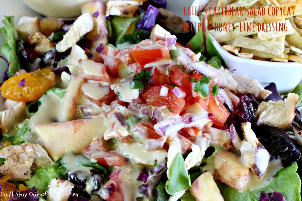 Chili's Caribbean Salad Copycat Recipe & HoneyLime Dressing Can't