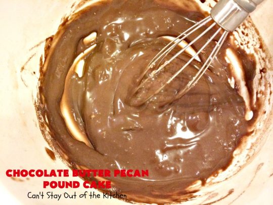 Chocolate Butter Pecan Pound Cake | Can't Stay Out of the Kitchen | this is one of the best #chocolate cakes ever! This easy #dessert uses a #ButterPecan #cake mix. Perfect for #holidays like #ValentinesDay or for company.