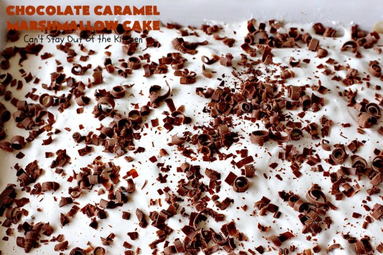 Chocolate Caramel Marshmallow Cake Can't Stay Out of the Kitchen