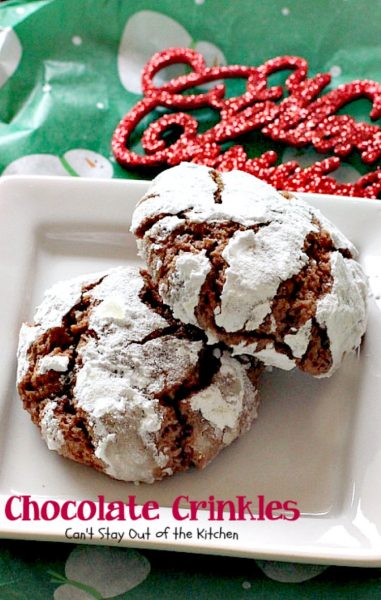 Chocolate Crinkles | Can't Stay Out of the Kitchen | these are one of our all-time favorite #christmas #cookies. These use #Ghirardelli #chocolate and are to die for! #dessert