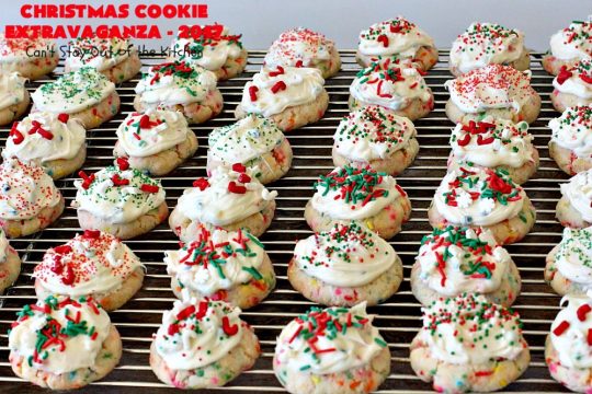 Christmas Cookie Extravaganza - 2017 | Can't Stay Out of the Kitchen | 20 different #Christmas #cookie recipes with step-by-step directions on packing #holiday cookies for shipping. #dessert #lemon #chocolate #strawberry #raspberry #cherry #Oreo #M&Ms #Butterfingers #funfetti