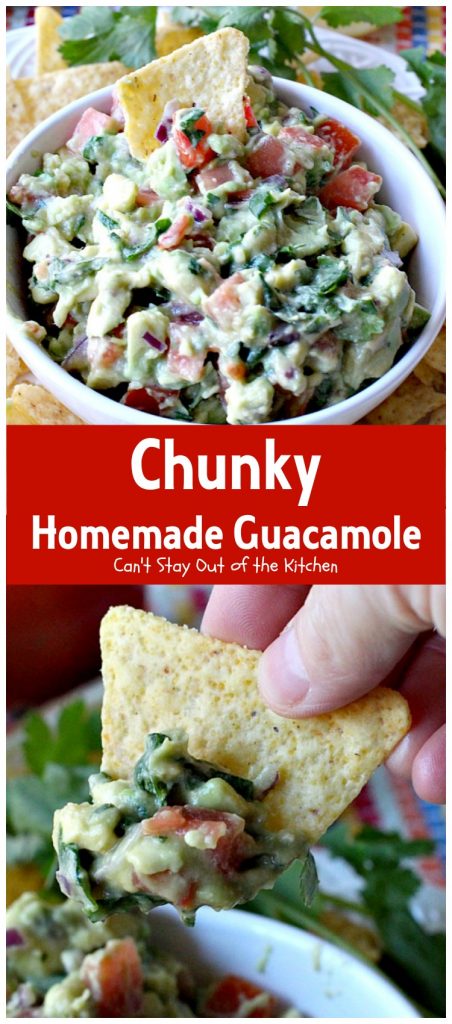 Chunky Homemade Guacamole | Can't Stay Out of the Kitchen