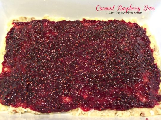 Coconut Raspberry Bars | Can't Stay Out of the Kitchen | these ooey, gooey #dessert bars are great for #holiday baking or any time you want a delectable #cookie or #brownie. #raspberries #coconut