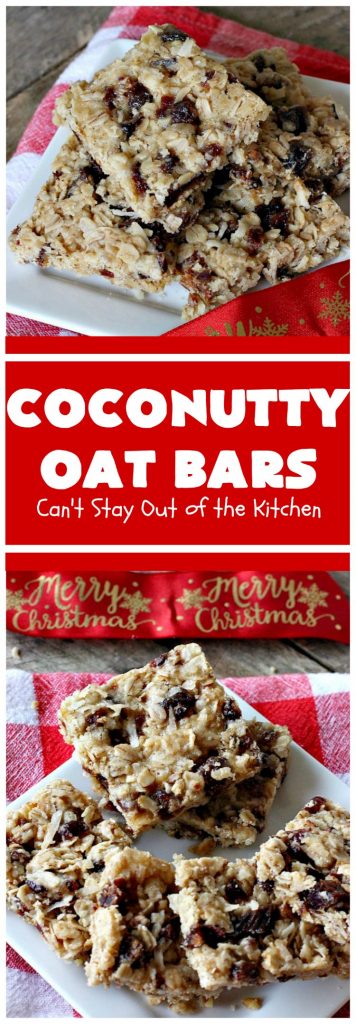 Coconutty Oat Bars | Can't Stay Out of the Kitchen