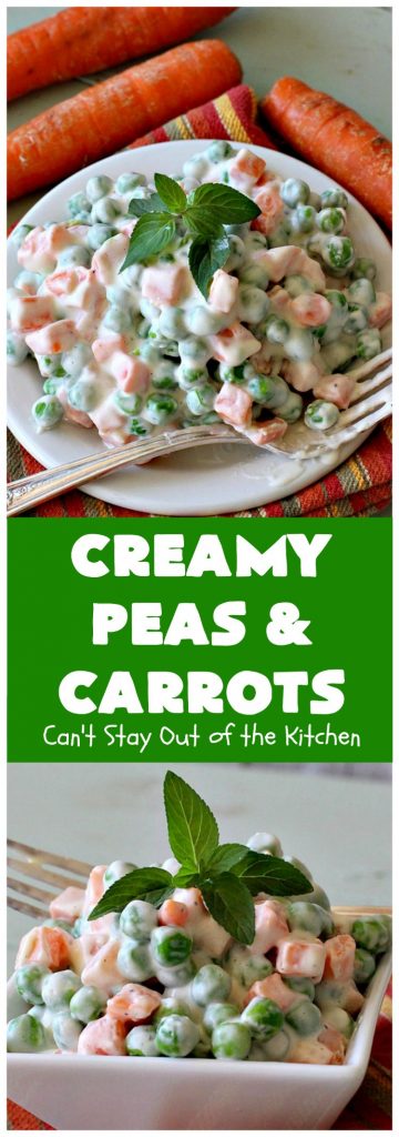 Creamy Peas & Carrots | Can't Stay Out of the Kitchen