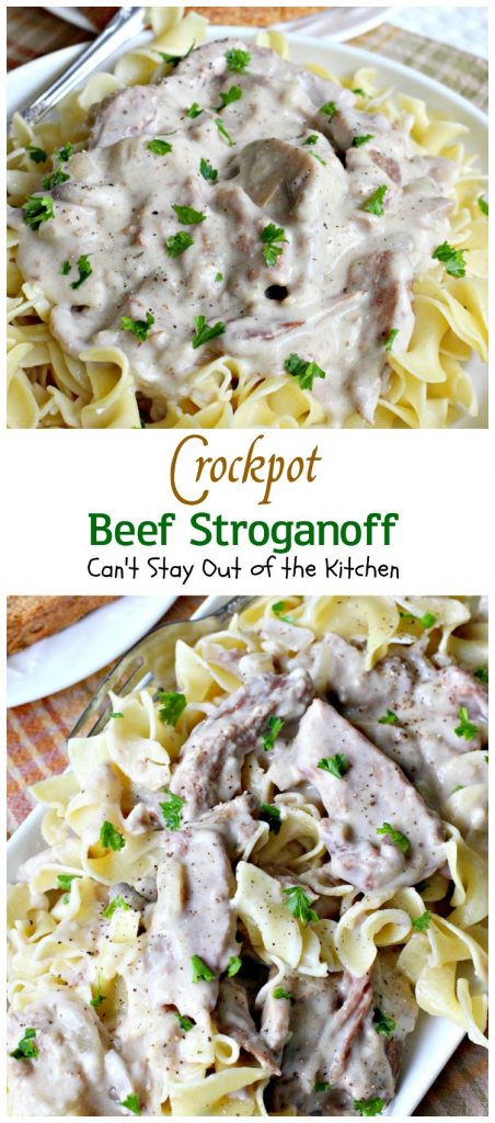 Crockpot Beef Stroganoff | Can't Stay Out of the Kitchen