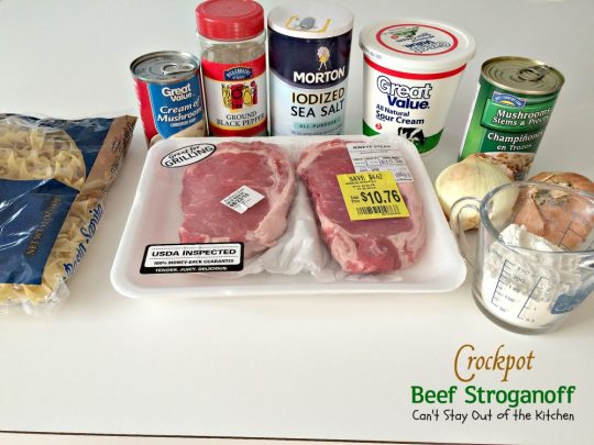 Crockpot Beef Stroganoff | Can't Stay Out of the Kitchen | the BEST and easiest #beef #stroganoff recipe ever! We make this entree all the time served over #noodles. #slowcooker