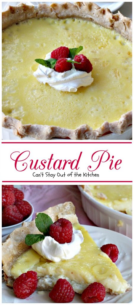 Mom's Custard Pie | Can't Stay Out of the Kitchen