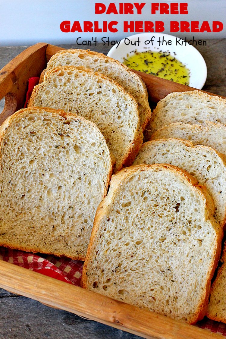 Olive Oil Herb Bread Made in the Bread Maker - Veggie Fun Kitchen