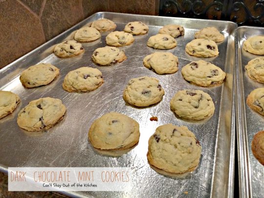 Dark Chocolate Mint Cookies | Can't Stay Out of the Kitchen | One of the best #chocolate #mint #cookies ever! #dessert