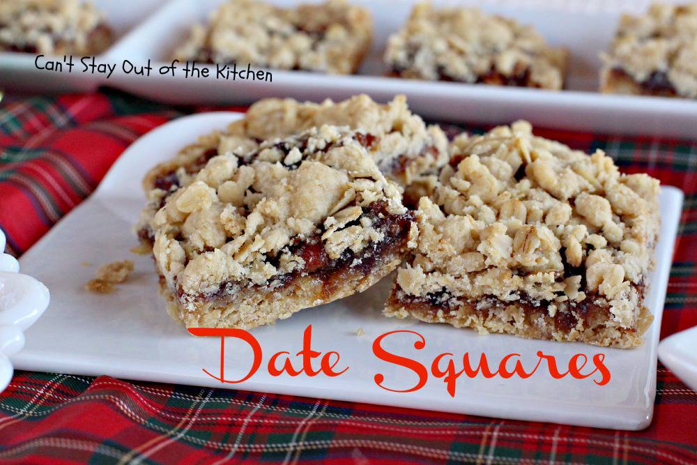 Date Squares Can't Stay Out of the Kitchen