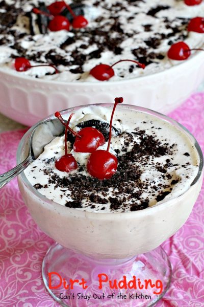 Dirt Pudding | Can't Stay Out of the Kitchen | this spectacular #icecream #dessert is made with only 3 ingredients. It's so easy and great to make for the #holidays. #Oreos 