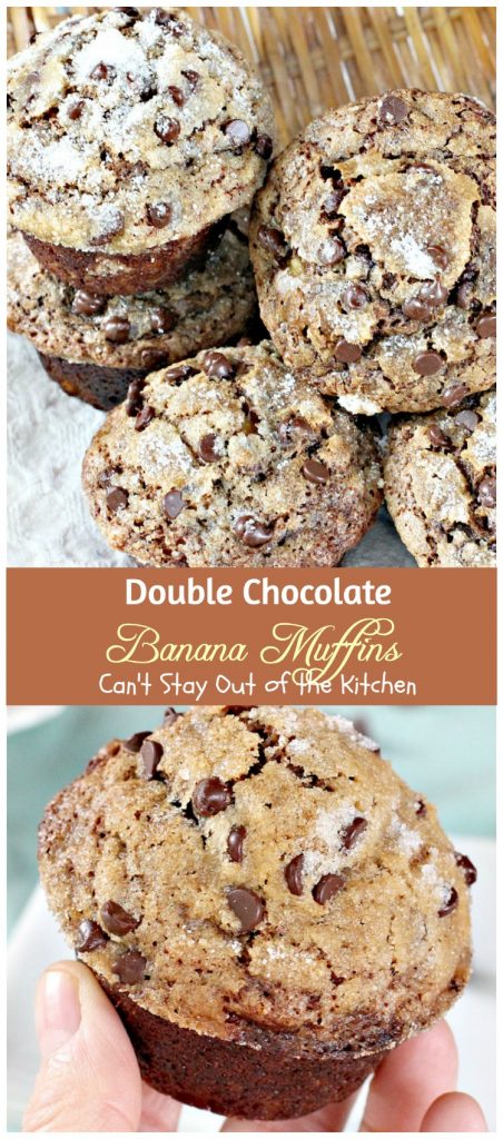 Double Chocolate Banana Muffins | Can't Stay Out of the Kitchen