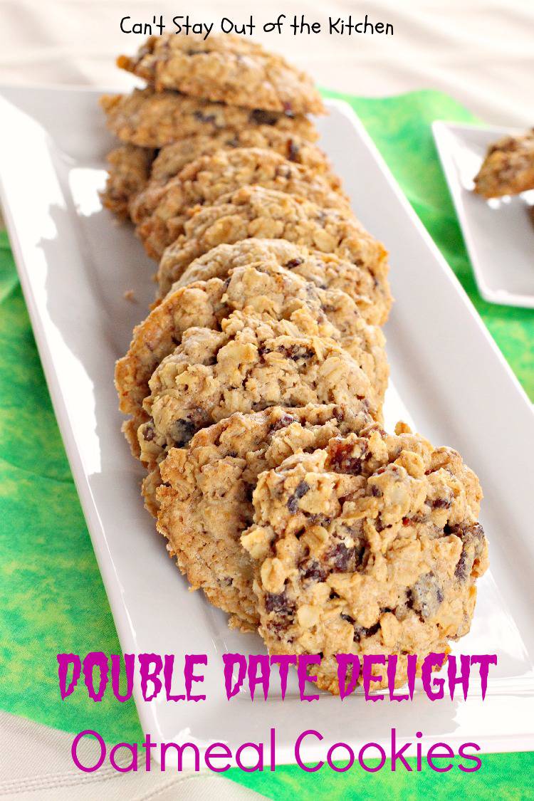 Double Date Delight Oatmeal Cookies