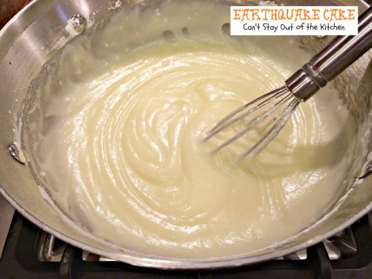 Earthquake Cake| Can't Stay Out of the Kitchen | this #cake is outrageous. Amazing flavors and texture and starts with a #chocolatecakemix. #coconut #pecans #dessert #cheesecake