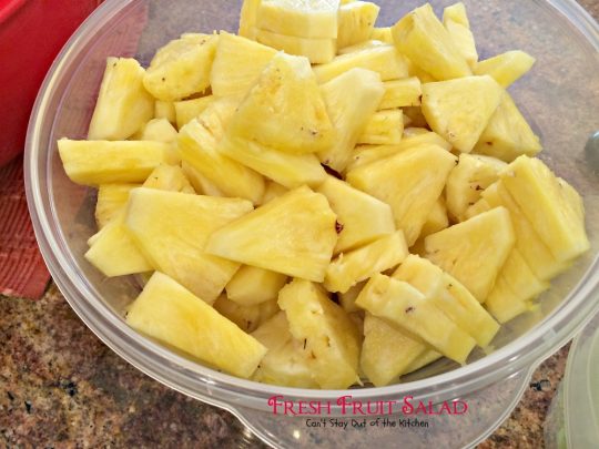 Fresh Fruit Salad | Can't Stay Out of the Kitchen | delicious #fruitsalad that's great to make for summer potlucks & #holidays. #fruit #salad #glutenfree #vegan