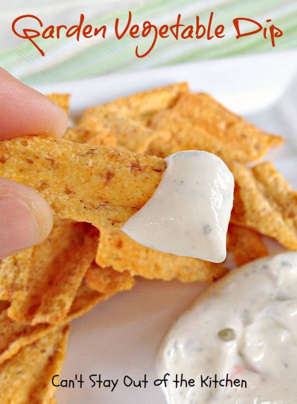 Garden Vegetable Ranch Dip Can't Stay Out of the Kitchen