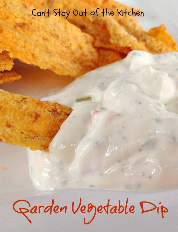 Garden Vegetable Ranch Dip Can't Stay Out of the Kitchen