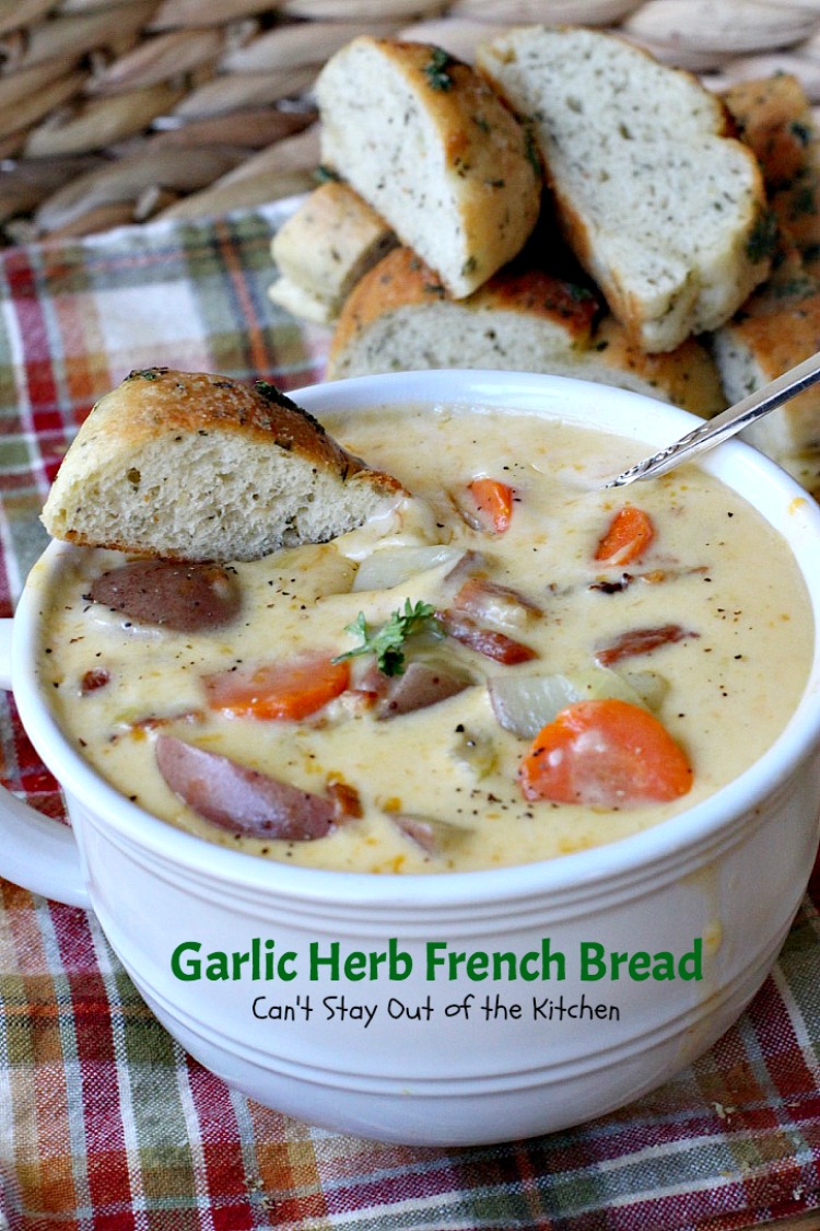 Garlic Herb French Bread Can't Stay Out of the Kitchen