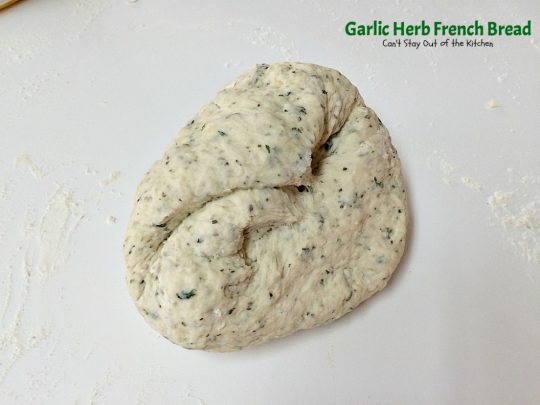 Garlic Herb French Bread | Can't Stay Out of the Kitchen | This is the best homemade #frenchbread you'll ever eat! Filled with all kinds of herbs and garlic, this bread is a great side for anything #Italian. #bread