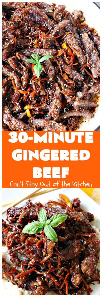 30-Minute Gingered Beef | Can't Stay Out of the Kitchen