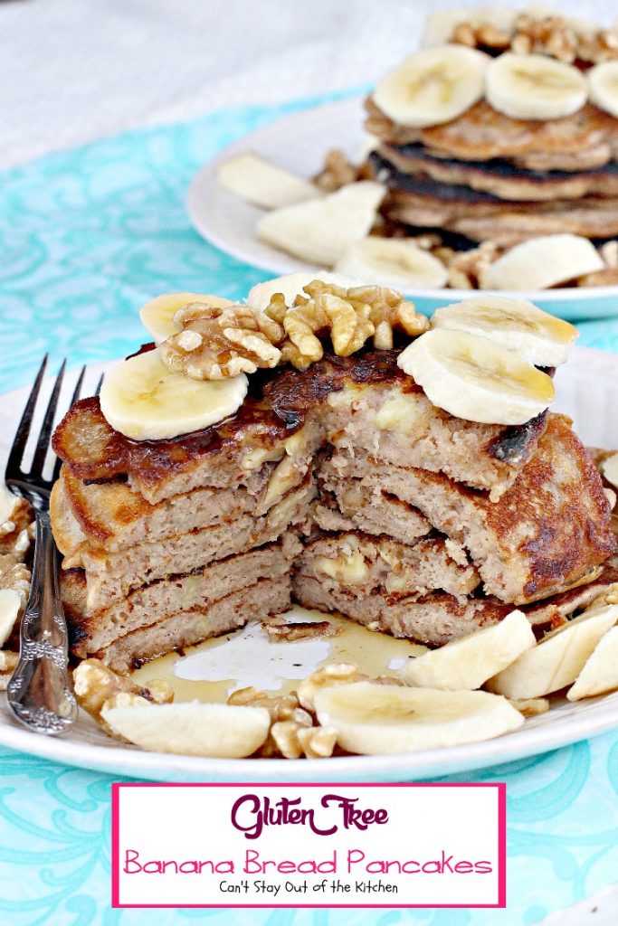 Gluten Free Banana Bread Pancakes Can't Stay Out of the Kitchen